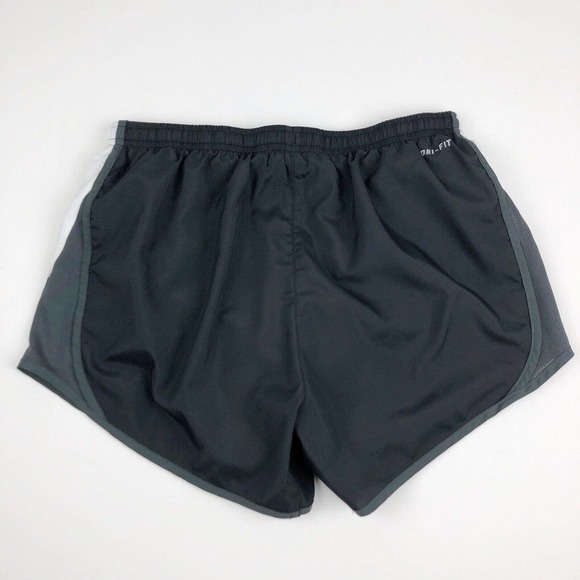 Nike DRI-FIT 3" Womens Running Shorts Size Small Lined Black White Gray - Picture 2 of 12